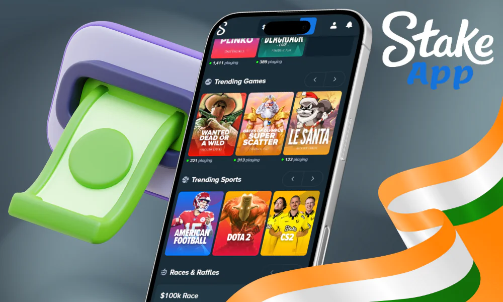 Withdrawing funds in the Stake app